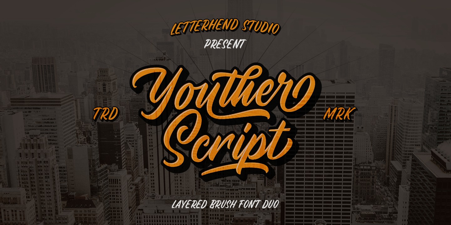 Youther Caps Font preview